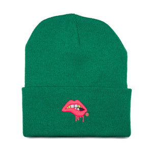 Lips Beanie (Green)