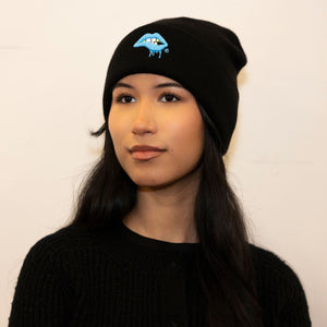 Lips Beanie (Black / Blue)