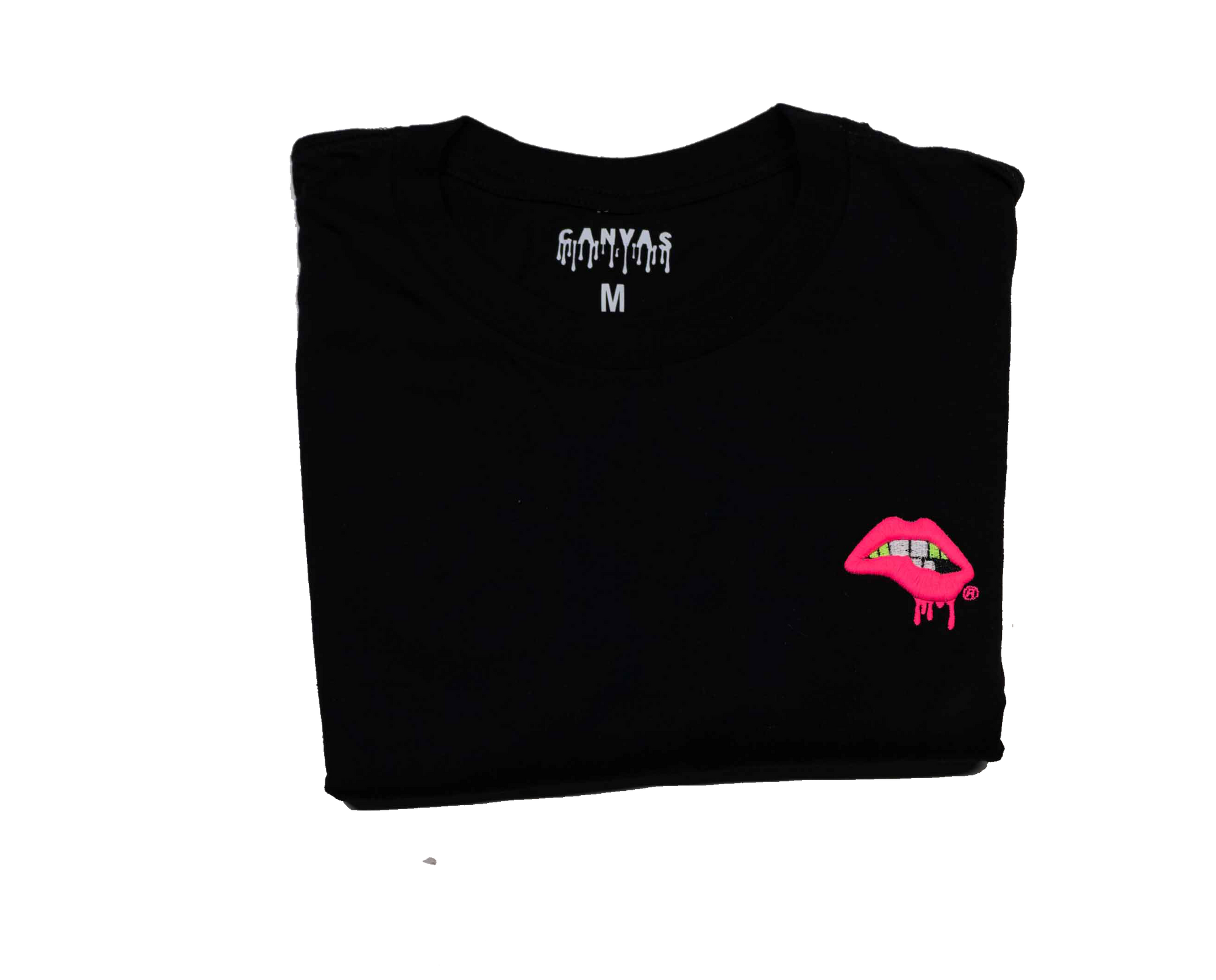 Lips Tee (Black w/ Pink)