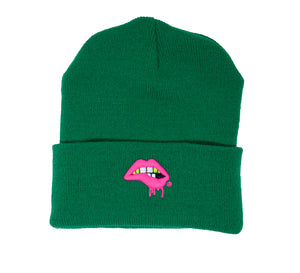 Lips Beanie (Green)