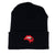 Lips Beanie (Black/ Red)